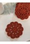 Glitter Cotton 6-Piece Coaster Set |   Tile Color Glitter Coaster |   Handmade - 2