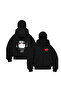Anime Naruto Series Printed Unisex Hooded Zippered Oversized Black Sweatshirt with Balaclava Mask