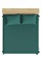 100% Cotton Green 160X200+2*(50X70) Double Elastic Sheet and Pillowcase