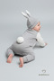 Rabbit Ear Newborn Romper Set 100% Cotton Adjustable Pompom Unisex Baby Romper Hat Set - 5