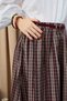 Women's Plaid Skirt with Belt Detail 32418 - 4