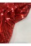 Red Sequin Fabric Stretchable - Red Zara Sequin Fabric - 5