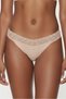 Stone Color Laser Cut Waist Lace Stitch-Free Non-Marking Women's Slip Panties - Comfortable Luxury Underwear