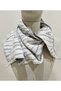 White Triangle Scarf for Women, Scarf, Angora Wool Knitwear Fabric, Chain Detail, Gift - 4