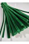 50 Pieces of Emerald Green Chenille, Feathered Wire Suitable for Flower Making, 30 cm 6 mm - 4