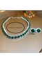 Queen's Elegance Sparkling Green Stone Choker Necklace – Eye-Catching Special Occasion Chic - 4