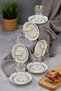 Good Mood, Good Life Gold Decorated 12-Piece 6-Person Tea Glass, Tea Set