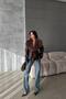 Women's Brown New Season Fur Collar Premium Leather Coat - 4