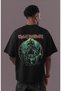 Design Iron Maiden Rock Metal Music Band Back Printed Unisex Oversized T-Shirt