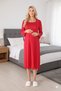 New Season Women's Fuchsia Lace Buttoned Special Design 100% Cotton Maternity Nightgown - 3
