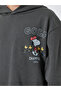 Kids Grey Snoopy Print Cotton Hoodie - 4