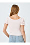 Women Solid Textured Square Neck Top - 5