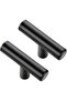 10 Pack T-Bar Cabinet Knobs, Black Cabinet Handles, 2in Kitchen Cabinet Knobs, Single Hole Drawer Kn