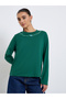 Women Round Neck T-Shirt with Embroidered - 4