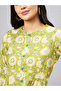 Women Yellow Floral A-Line Front Slit Kurta - 6