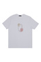 White Slim Fit Slim Fit Crew Neck 100% Cotton Front Printed T-Shirt - 6