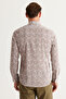 Brown Slim Fit Slim Fit Hidden Button Collar Cotton Shirt - 5