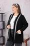 Large Size Stripe Detailed Cardigan - 5