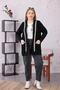 Large Size Stripe Detailed Cardigan - 2