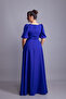 Sax Blue Balloon Sleeve Square Neck Maxi Length Dress - 6