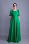 Grass Green Balloon Sleeve Square Neck Maxi Dress