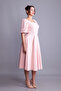 Powder Balloon Sleeve Square Neck Midi Dress - 3