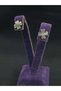 Four-Leaf Clover Model Luck Auspiciousness Abundance Symbol Stone-Free Screw Nail Steel Earrings