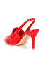 Women Slingback Loafer Sandals in Red - 3