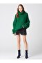 Women's Plus Size Turtleneck Wide Cut Oversized High Neck Knitwear Sweater 5078 - 2