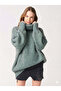 Women's Plus Size Turtleneck Wide Cut Oversized High Neck Knitwear Sweater 5078