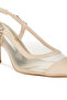 Women Stiletto Heel Slingback Sandals in Beige - 3