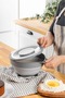 2-in-1 Mixer Mixing Bowl and Storage Container with Lid, Collapsible Silicone Bowl - 3