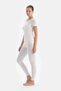 500V504 Women's Short Sleeve O Neck Thermal Underwear Set-Ecru - 3