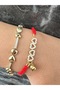 Red Knitted/Zircon/Heart Bracelet - 4
