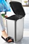 Garby Slim 40L Pedal Bin, Grey Design with Black Lid for Bathroom and Kitchen - 2