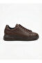 Dark Brown High Thick Sole Textured Faux Leather Sneaker Casual Sports Shoes - 2