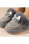 Women's Plush House Slippers Non-Slip Silent Sole Winter Comfortable Slippers - 3