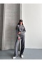 Women's Brioche Knit Hooded Piped Detail Top and Bottom Two-Piece Set - 3