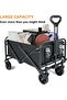 Compact Folding Wagon Trolley with Strong Load Support, Smooth Mobility Wheels, Breathable Fabric St - 3
