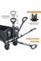 Compact Folding Wagon Trolley with Strong Load Support, Smooth Mobility Wheels, Breathable Fabric St - 4