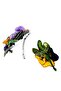 - Tülin 3528 6652 Handmade Stumpwork Embroidered 3D Flower Brooch and Hair Clip Set of 2 - 6