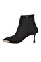 Black Fleece Lined Zippered Women's Heeled Boots 878605 Z - 2