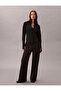 Ponte Logo Waistband Women's Black Sweatpants Lv044E622G-Ub1