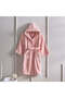 Kids Hooded Bathrobe | Monogrammed Letter 'T' | Soft Cotton Comfort - 3