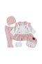 100% Cotton 5 Pieces Floral Embroidered Box of Peter Pan collar Baby Birth Gift Hospital Release - 6