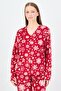 Women 2 Pcs Allover Print Long Sleeve Pyjama Set, Multicolor - 4