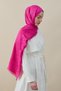 H Pattern Cashmere Silk Shawl Fuchsia - 4