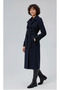 Navy Blue Regular Windbreaker Detailed Cashmere Coat - 3