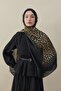 Gradient Leopard Pattern Shawl Black - 4