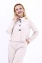 Buttoned Mini Jacket-Beige - 1010100